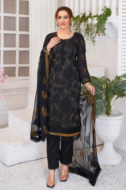 Embroidered Lawn Suit -3 Pc
