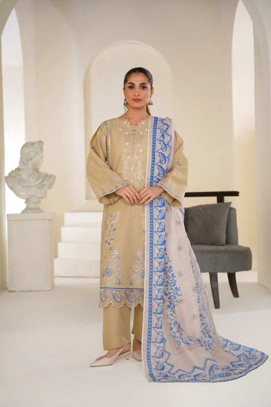Sapphire Sand — Embroidered Lawn 3PC Ready-to-Wear Suit