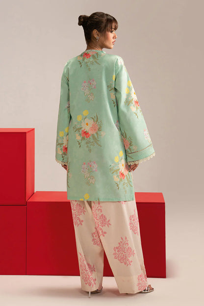 Mint Serenity – Pastel Floral 2-Piece by Enzam (AB-201)