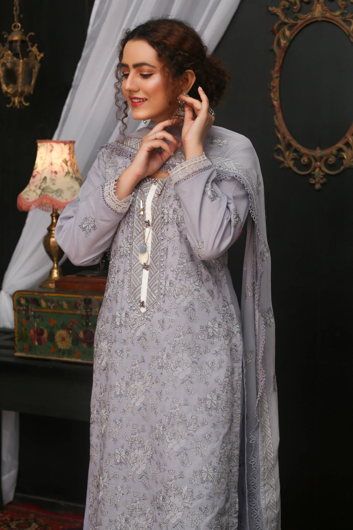 Embroidered Lawn Suit -3 Pc