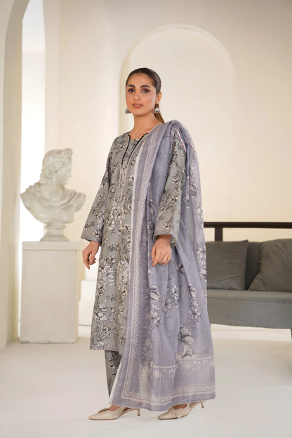 Silver Mist — Embroidered Lawn 3PC Ready-to-Wear Suit