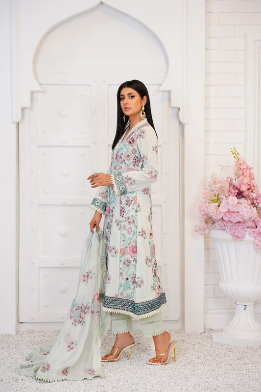 Embroidered Lawn Suit 3 Pc