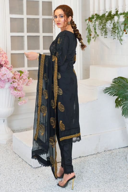 Embroidered Lawn Suit -3 Pc