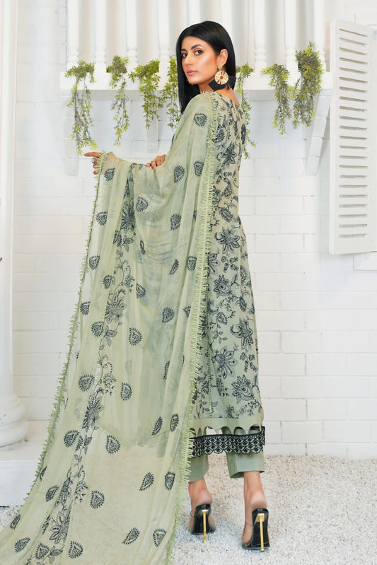 3 Pc Embroidered Lawn Suit