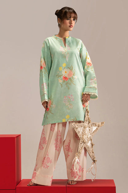 Mint Serenity – Pastel Floral 2-Piece by Enzam (AB-201)