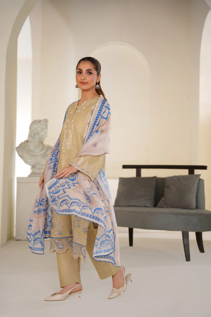 Sapphire Sand — Embroidered Lawn 3PC Ready-to-Wear Suit