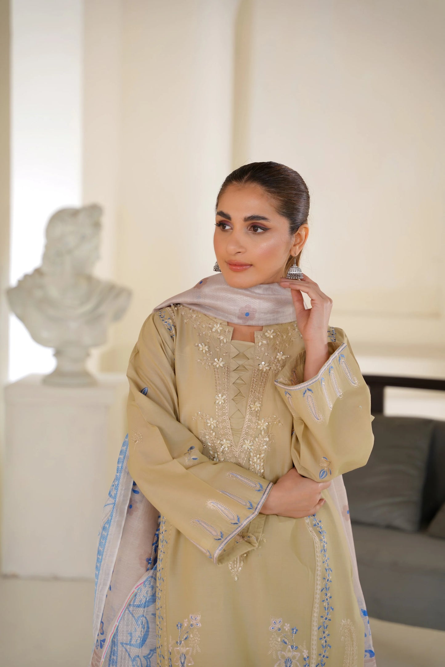 Sapphire Sand — Embroidered Lawn 3PC Ready-to-Wear Suit