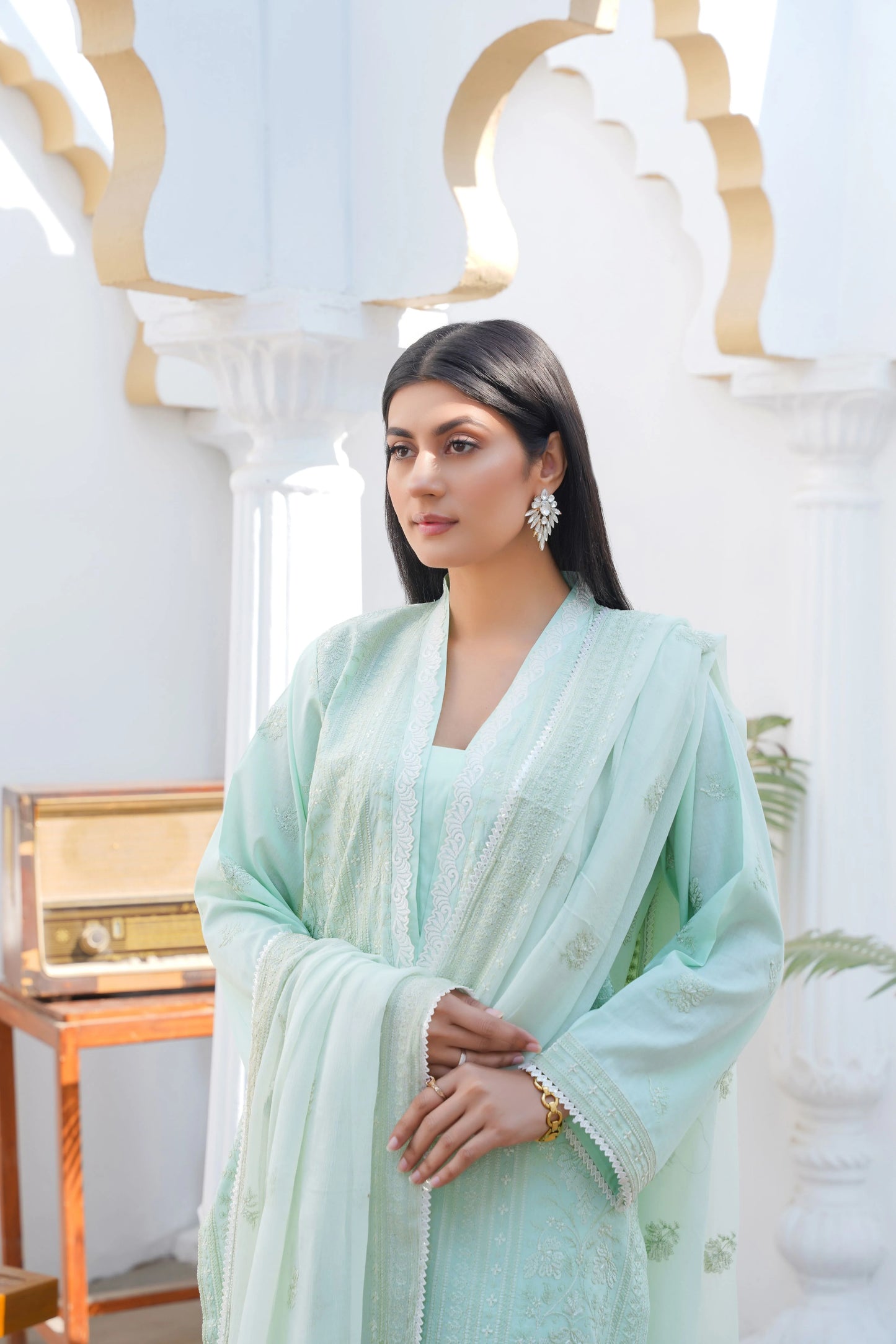 Embroidered lawn 3 piece unstitched suit