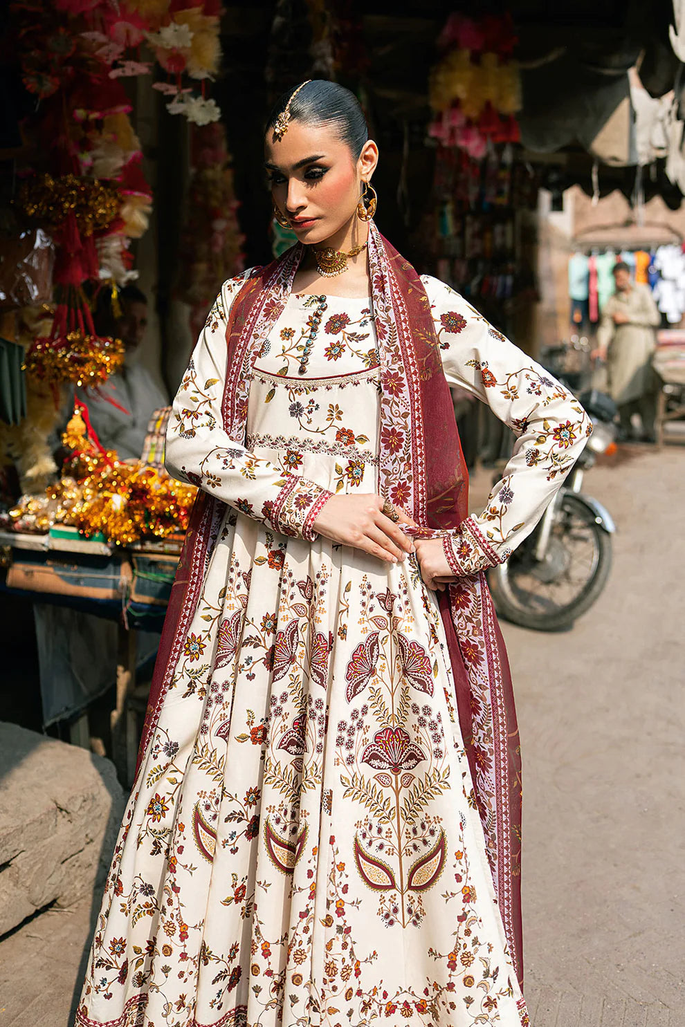 SP-105 Sitara – 3 Piece Cotton Silk Suit